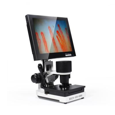 China Non Intrusive Video Capillary Microcirculation Microscope Clinic 10 Inch Blood Analysis Machine for sale