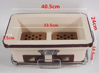 中国 世帯のHibachi陶磁器バーベキューのグリルの磁器によってエナメルを塗られる屋外の使用SGS 販売のため