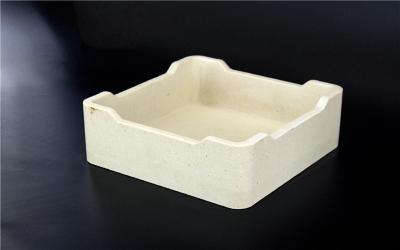 China Cor de alta temperatura do branco de Sagger da mulite da bandeja cerâmica da estufa do uso da indústria à venda