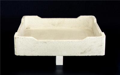 China Cordierite White Ceramic Tray , Refractory Furnace Furniture 230 * 230 * 80mm for sale