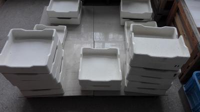 China Rectangular Alumina Ceramic Crucible , Customized Metal Melting Crucible for sale
