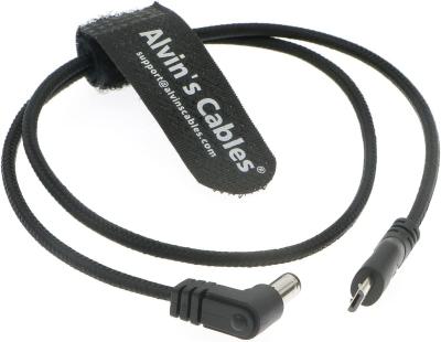 China Alvin'S Cables Motor Flexible Power Cable For Tilta Nucleus Nano Micro USB To 2.1 DC Barrel Right Angle for sale