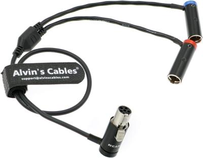 China Low Profile TA5F To Dual TA3M Audio Cable For Wisycom MCR54 LP Mini-XLR-5 Pin Female To 2 LP Mini-XLR-3 Pin Male for sale