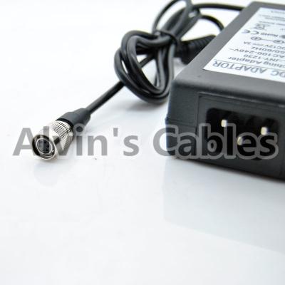 China Industrial Basler Camera Power Adapter 12V 3A 6pin Female Hirose Black Color for sale