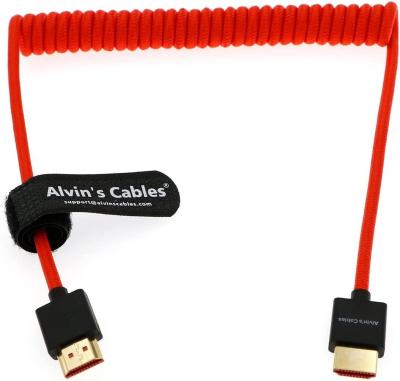 China 8K 2.1 Full HDMI Braided Coiled Cable For Atomos Ninja-V 4K-60P Record From Z-CAM For Canon-C70 For Sony A7S3,A9,A74 for sale