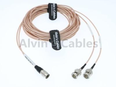 China Coax Two BNC To Fischer HD SDI BNC Cable Male To Male With Copper Conductor for sale