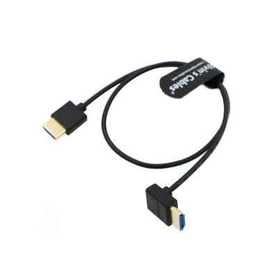 Cina 8K 2.1 HDMI Cable High Speed for Atomos Ninja V Monitor Straight to Down Angle HDMI Cord for Z CAM E2, Sony FS5| FS7 in vendita