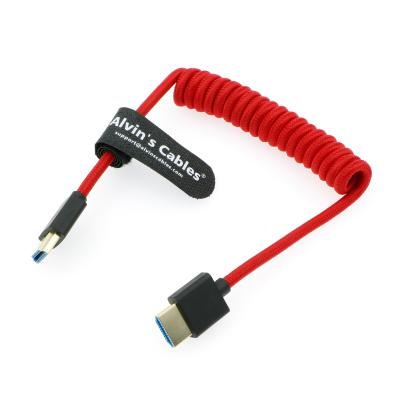 China 8K 2.1 Full HDMI High Speed Braided Coiled Cable For Atomos Ninja V Portkeys BM5 For Feelworld Monitor, For Canon C300 for sale