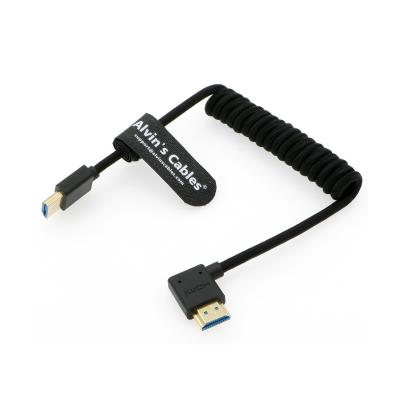 China Ultra HD 8K HDMI 2.1 Braided Coiled Cable HDMI For Atomos Ninja V Portkeys BM5 For Feelworld Monitor For Canon C300 for sale