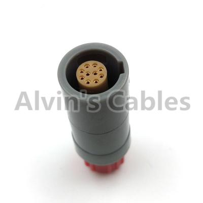 China Plastic Lemo 10 Pin Plug PRG.M.10.PLLC39A 10 Pin Medical Connector Push Pull Power Connections 1 Pin for sale