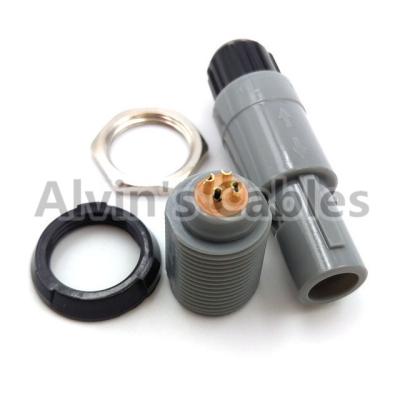 China Lemo 1 P Series 4 Pin Connector Plug / Plg Medical Accessories 4 Pin Connector Single Positioning Pin Circular Plastic for sale