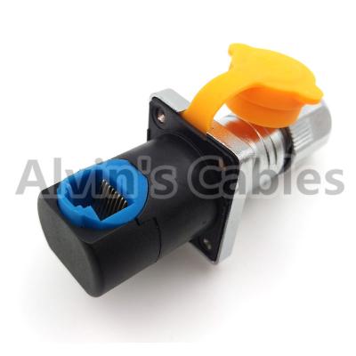 China 90 Degree Elbow RJ45 Circular Connector Waterproof Ethernet Connector Long Service Life for sale