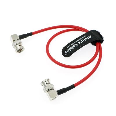 China 12G SDI Flexible Coaxial Cable BNC Male to Male Right Angle for RED Komodo| Atomos Monitor 75 Ohm Shielded Cable for sale