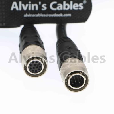 China Coaxial 12 Pin Hirose Male To Female Cable Analog Camera Cable High Flex for sale