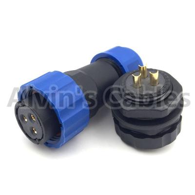 China SD20 TP ZM Waterproof Cable Connector Electrical Power Connectors Male Panel Mount Part for sale