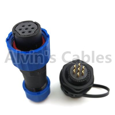 China Industrial IP68 Plastic Electrical Connectors SD16 TP-ZM 2-9 Pin Panel Mounting Connector for sale