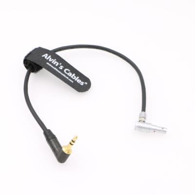 China 10 Inches Camera Audio Cable 5 Pin Right Angle Male To Right Angle 3.5mm TRS for sale