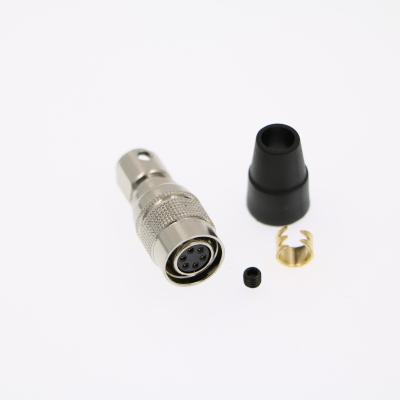 China CCD Grey Basler Camera Audio Cable Connectors Female Connector 6 Pin Hirose HR10A-7P-6S for sale