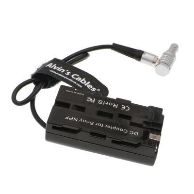 China 30CM Right Angle 2 Pin Male To NP-F550 Dummy Battery power cord for sale
