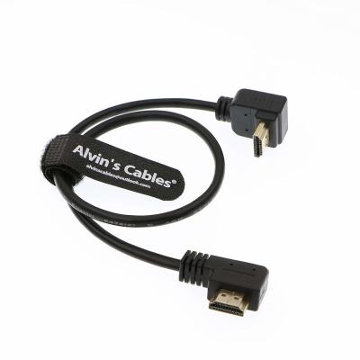 中国 HDMI 2.0直角の1.48ft 45cm ZカムE2可聴周波ビデオ ケーブル 販売のため
