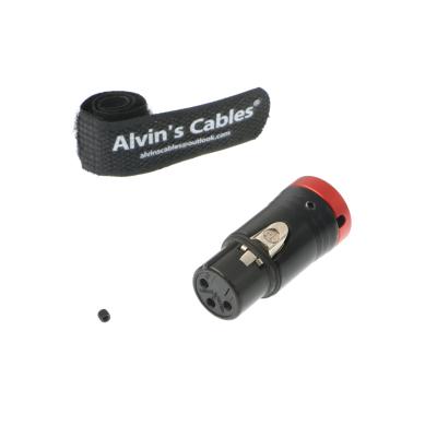 China AV Cables XLR 3 Pin Female Connector Low Profile For Audio Devices Red for sale