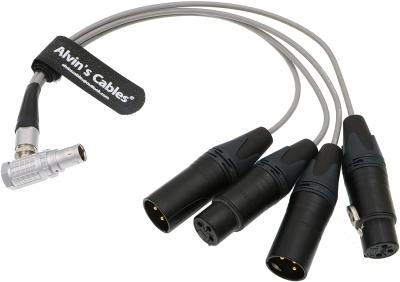 China Alvin'S Cables Breakout Audio Input Output Cable For Atomos Shogun Monitor Recorder Right Angle 10 Pin To 4 XLR 3 Pin for sale