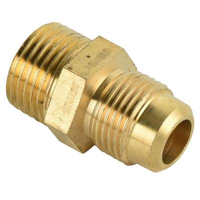 China Brass gas fittings male adaptor MPT to 45 Flare end NPT thread fittings copper pipe for sale