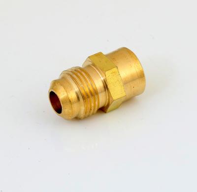 China Brass Gas Fittings female adapter45 degree flare to fpt ffitting used in Plumbing Brass Fittings for sale