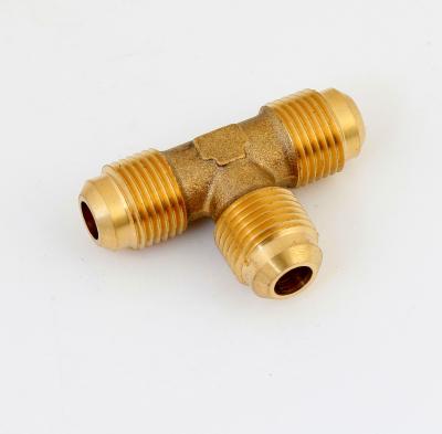 China Brass Gas Fittings union tee  flare all ends thread fitting used in  Plumbing Brass Fittings for sale