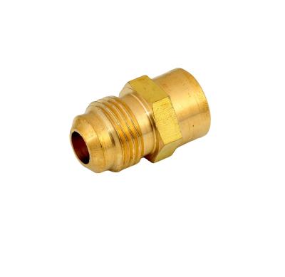 China brass gas thread female adapter 45 degree falre to fpt compression Connector for pipe brass fittings for sale