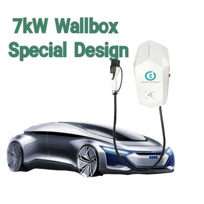 China APP RFID Commercial EVSE Wall Mounted EV Charger Type1 Type2 GB for sale