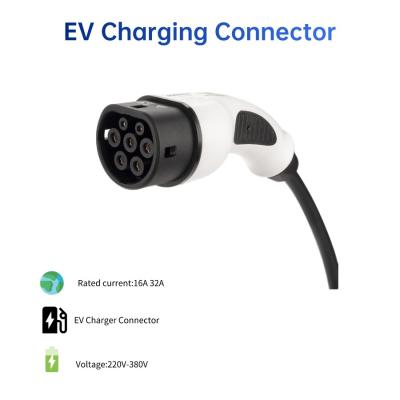 China 32A EV AC Charger Type 1 Type 2 PVC Plastic Sliver Core Car Charging Socket Charging Gun OEM Factory Wholesale for sale