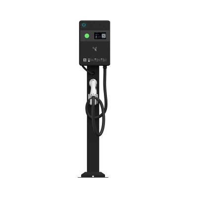 China SAE J1772 Commercial Smart Floor Mounted Ev Charger Level 2 IP54 for sale