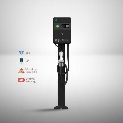 China 7kw AC EV Charging Station Cable 32A EV Charger Floor Mounted Charging Point for Home Use for sale