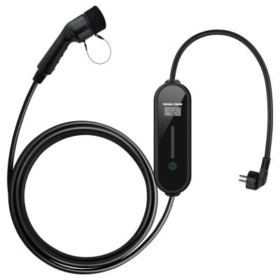 China Level 2 3.5kW Portable EV Charger Adjustable EVSE LCD Screen for sale