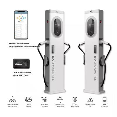 China Ev Charging Stations Type1 Type2 Car Charging IP54 44kw AC Floor Mounted EV Charger for sale
