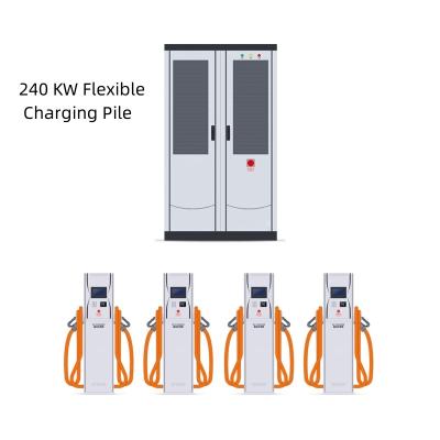 China 240 KW Flexible Charging Pile Commercial EV Charging Station CCS1 CCS2 GB/T for sale