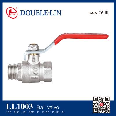 China 362.5 psi 2 Inch Brass Push Fit Ball Valve Double O Ring Stem for sale