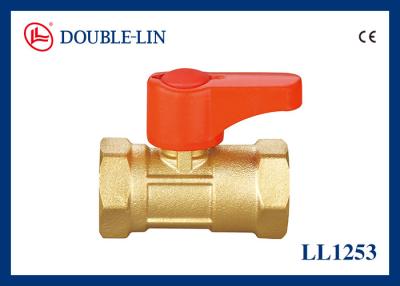 China Female X Female 25 Bar Brass Mini Ball Valve With Brass Color for sale
