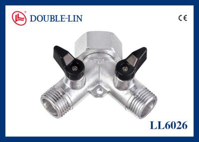 China Chrome Plated 16 Bar Y Double Garden Ball Valve for sale