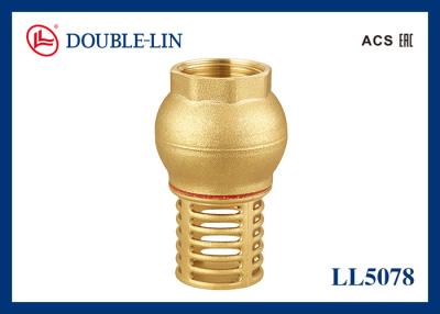 China DIN259 válvula de pie de cobre amarillo de 3 pulgadas en venta