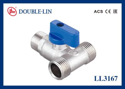 China 3 Way Male X Male X Male 25 Bar Tee Handle Ball Valve for sale