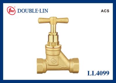 China 1/2 Inch Slow Open 16 Bar Stop Tap Replacement Valve Brass Color for sale