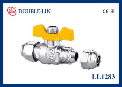 China Chrome Plated 26Bar DIN259 T Handle Gas Valve for sale