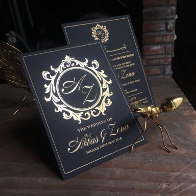 China Eco Friendly Printing Custom Wedding Invitations Foil Stamping Finish For Party for sale