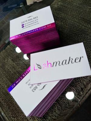 China Pantone Color Foil Edge Business Cards , Custom Printable Business Cards for sale