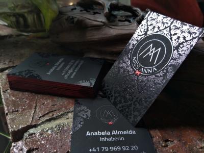 China Durable Black Foil Velvet Touch Business Cards Free Design For Organization for sale