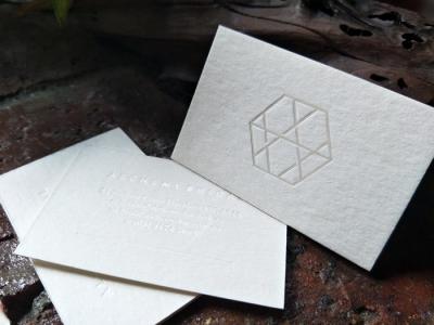 China Luxury Cotton Double Sided Letterpress Business Cards With Clear Transparent Foil for sale