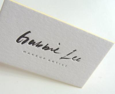 China Painted Edge Letterpress Cotton Paper Business Cards 0.7mm Thickness for sale