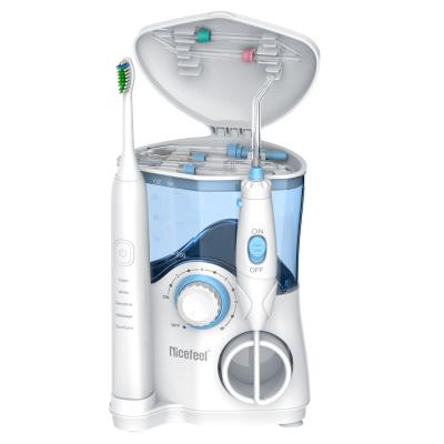China Teeth Cleaning Water Flosser Toothbrush Combo , Nicefeel Toothbrush Water Flosser for sale